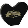 Black Heart Acrylic Paper Weight (5 1/8"x 4 1/4"x 3/4") (Screen Printed)
